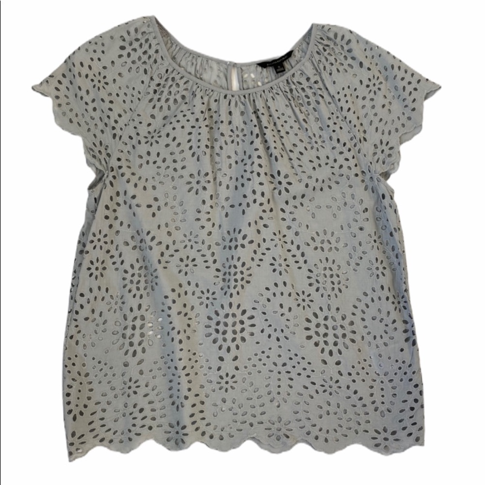Banana Republic Sleeveless Eyelet Top Blouse S